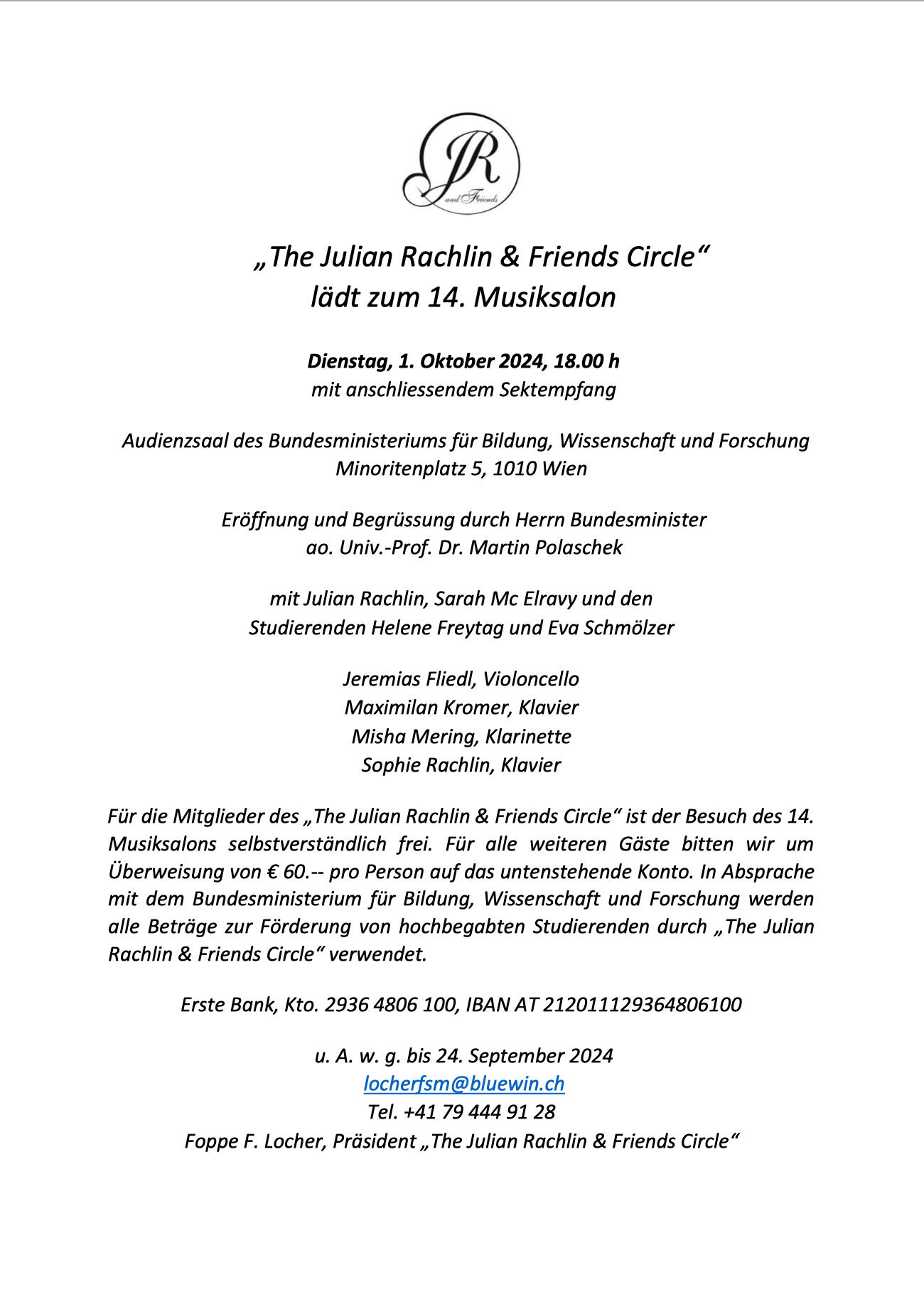 Julian Rachlin Musiksalon 2024
